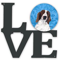 11.5 x 11.75 in. Blue Springer Spaniel Metal Artwork Love Wall Decor