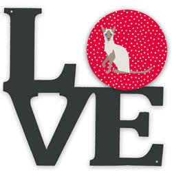 11.5 x 11.75 in. Siamese Modern Cat Love Metal Artwork Wall Decor