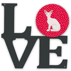 11.5 x 11.75 in. Sphynx Cat Love Metal Artwork Wall Decor
