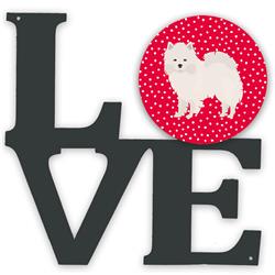 11.5 x 11.75 in. American Eskimo Love Metal Artwork Wall Decor