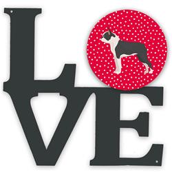 11.5 x 11.75 in. Boston Terrier Love Metal Artwork Wall Decor