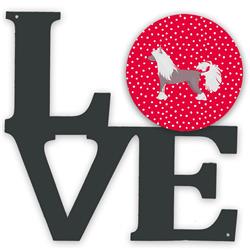 11.5 x 11.75 in. Chinese Crested No.2 Love Metal Artwork Wall Decor