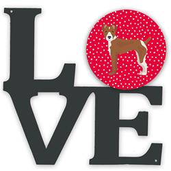 11.5 x 11.75 in. Rat Terrier Love Metal Artwork Wall Decor
