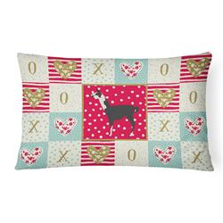 12 x 3 x 16 in. Llama Q Ara Love Canvas Fabric Decorative Pillow