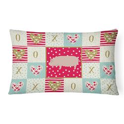 12 x 3 x 16 in. Welsh Pig Love Canvas Fabric Decorative Pillow