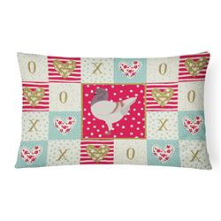 12 x 3 x 16 in. German Modena Pigeon Love Canvas Fabric Decorative Pillow