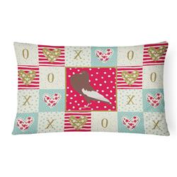 Picture of Carolines Treasures CK5381PW1216 12 x 3 x 16 in. English Pouter Pigeon Love Canvas Fabric Decorative Pillow