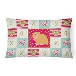12 x 3 x 16 in. Holland Lop Rabbit Love Canvas Fabric Decorative Pillow