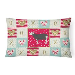 12 x 3 x 16 in. Herwick Sheep Love Canvas Fabric Decorative Pillow