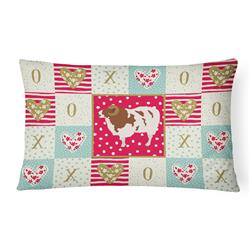 12 x 3 x 16 in. Jacob Sheep Love Canvas Fabric Decorative Pillow