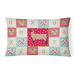 12 x 3 x 16 in. Hampshire Down Sheep Love Canvas Fabric Decorative Pillow