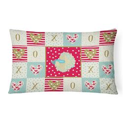 Picture of Carolines Treasures CK5486PW1216 12 x 3 x 16 in. Elephant Ear Betta Love Canvas Fabric Decorative Pillow