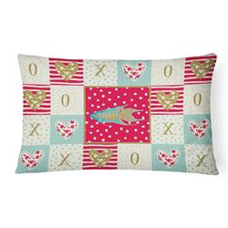 12 x 3 x 16 in. Paradise Fish Love Canvas Fabric Decorative Pillow