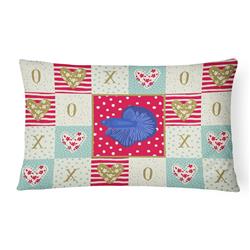 12 x 3 x 16 in. Super Delta Tail Betta Love Canvas Fabric Decorative Pillow