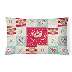 12 x 3 x 16 in. Veil Tail Betta Love Canvas Fabric Decorative Pillow