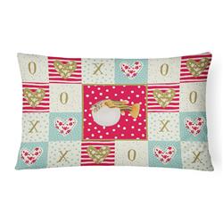 Picture of Carolines Treasures CK5496PW1216 12 x 3 x 16 in. Puffer Fish Love Canvas Fabric Decorative Pillow