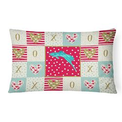 12 x 3 x 16 in. Sword Tail Guppy Love Canvas Fabric Decorative Pillow