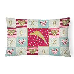 12 x 3 x 16 in. Belgian Hunchback Canary Love Canvas Fabric Decorative Pillow