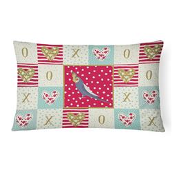 12 x 3 x 16 in. Cockatiel Love Canvas Fabric Decorative Pillow