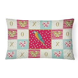 12 x 3 x 16 in. Macaw Love Canvas Fabric Decorative Pillow