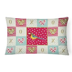 12 x 3 x 16 in. Rosella Love Canvas Fabric Decorative Pillow