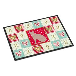 Picture of Carolines Treasures CK5759MAT 18 x 27 in. Don Sphynx Cat Love Indoor or Outdoor Mat