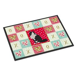 Picture of Carolines Treasures CK5781MAT 18 x 27 in. Ragamuffin Cat Love Indoor or Outdoor Mat