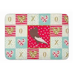 19 x 27 in. English Pouter Pigeon Love Machine Washable Memory Foam Mat