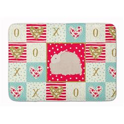 19 x 27 in. Fluffy Angora Rabbit Love Machine Washable Memory Foam Mat