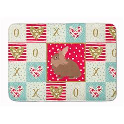 19 x 27 in. Lionhead Rabbit Love Machine Washable Memory Foam Mat