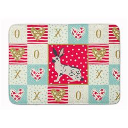 19 x 27 in. English Spot Rabbit Love Machine Washable Memory Foam Mat