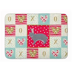 19 x 27 in. Giant Chinchilla Rabbit Love Machine Washable Memory Foam Mat