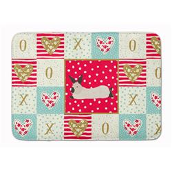 19 x 27 in. California White Rabbit Love Machine Washable Memory Foam Mat