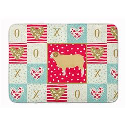 19 x 27 in. Horned Dorset Sheep Love Machine Washable Memory Foam Mat