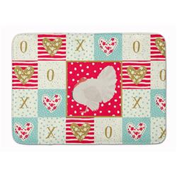 19 x 27 in. White Holland Turkey Love Machine Washable Memory Foam Mat