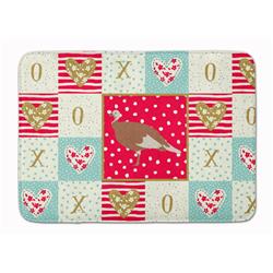 19 x 27 in. Jersey Buff Turkey Hen Love Machine Washable Memory Foam Mat