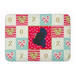 19 x 27 in. Norfolk Black Turkey Love Machine Washable Memory Foam Mat
