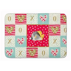 19 x 27 in. Butterfly Fish Love Machine Washable Memory Foam Mat