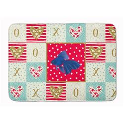 19 x 27 in. Veiltail Goldfish Love Machine Washable Memory Foam Mat