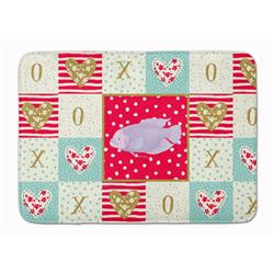 19 x 27 in. Giant Gourami Love Machine Washable Memory Foam Mat