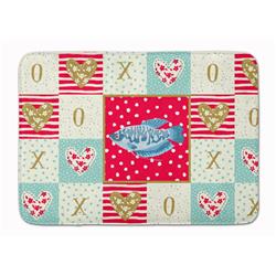 19 x 27 in. Opaline Gourami Love Machine Washable Memory Foam Mat