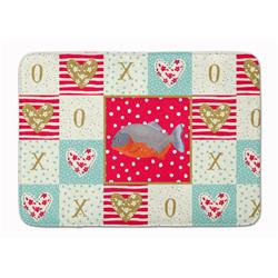 19 x 27 in. Piranha Love Machine Washable Memory Foam Mat