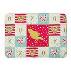 19 x 27 in. Border Canary Love Machine Washable Memory Foam Mat