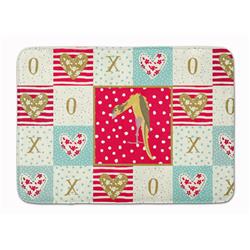 19 x 27 in. Jibso Canary Love Machine Washable Memory Foam Mat