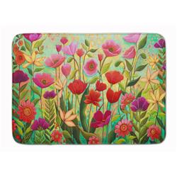 19 x 27 in. Wild Beauty Flowers Machine Washable Memory Foam Mat