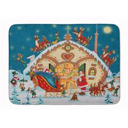 19 x 27 in. Santa Claus Loading the Sleigh Machine Washable Memory Foam Mat