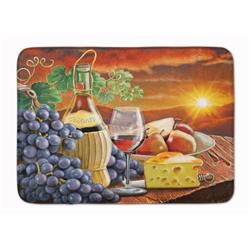 19 x 27 in. Chianti, Pears, Wine & Cheese Machine Washable Memory Foam Mat