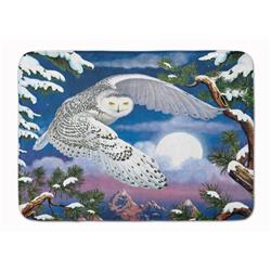 19 x 27 in. Snowy Owl Machine Washable Memory Foam Mat