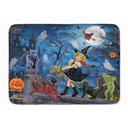 19 x 27 in. Littlest Witchs Halloween Party Machine Washable Memory Foam Mat