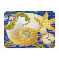 19 x 27 in. Cut Nautilus & Starfish Machine Washable Memory Foam Mat